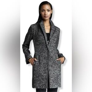 Eileen Fisher Charcoal tweed transitional L Jacket